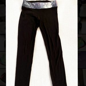 Ivviva Leggings with purple band - size 7